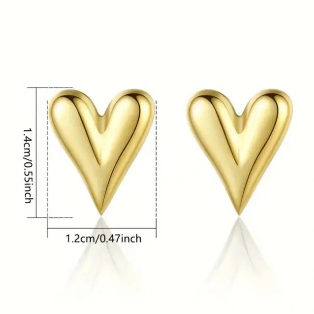 ✨Free People Greta Gold Heart Earrings